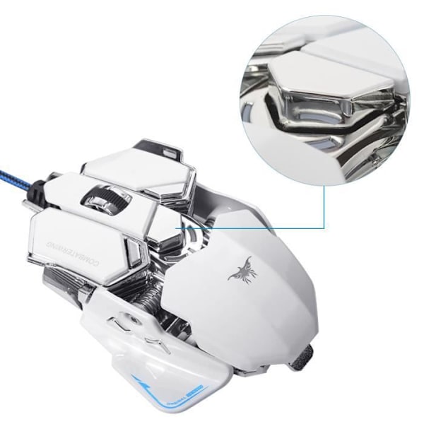 Souris Gaming - Combaterwing - 4800 DPI - Langallinen - 10 Ohjattavaa Painiketta - LED RGB