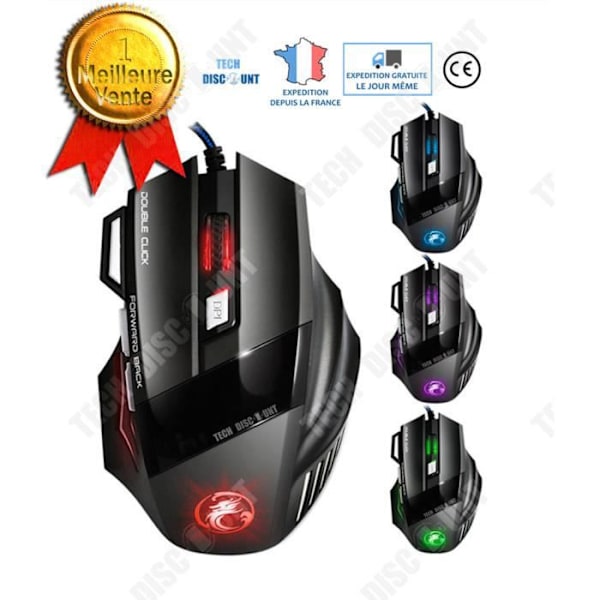 TD® USB trådløs ergonomisk vertikal optisk mus Logitech gaming PC bærbar computer høj opløsning sort ledning farve