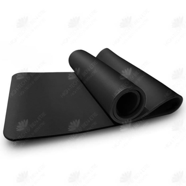 HTBE® Holdbart yogadækken skridsikkert træningsmåtte fitnessmåtte skridsikkert yogatræningsdækken 15mm tykkelse