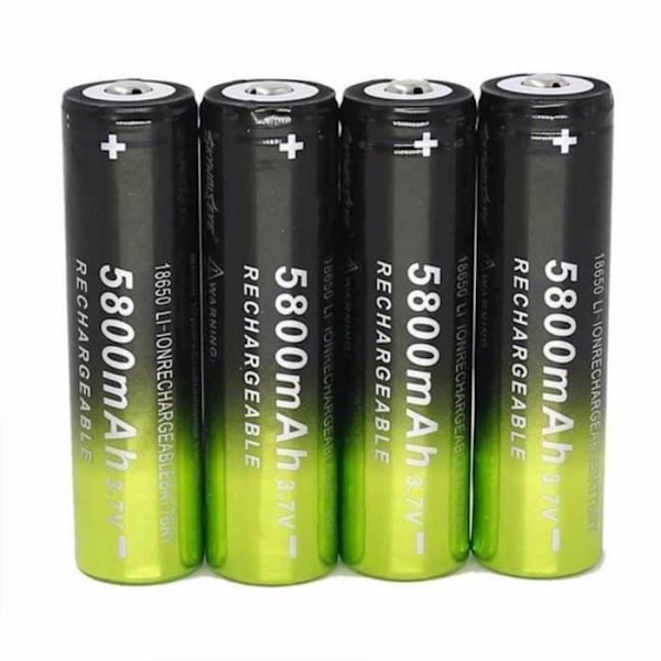 TD® Lot 4 Stykker Genopladeligt Batteri 5800mAh Li-ion 18650 3.7 V-Dobbel Port og dobbelt intelligent oplader POI181- Hurtig Opladning
