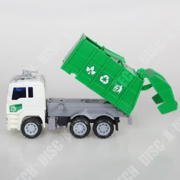 TD® Sopbil Återvinningsbil Barn Grön skalamodell Lastbil Dump sopbil Leksak Födelsedagspresent Julfest