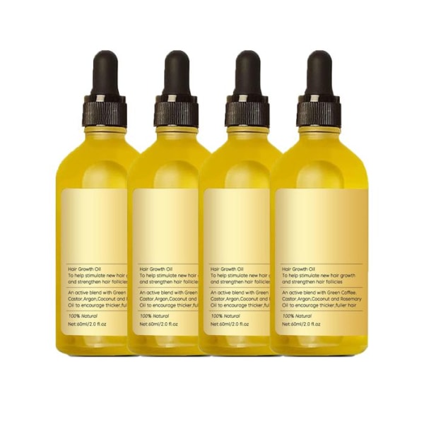 TD® 4 lådor Naturlig hårolja för hårtillväxt Reparationsschampo för skadat hår Naturligt schampo