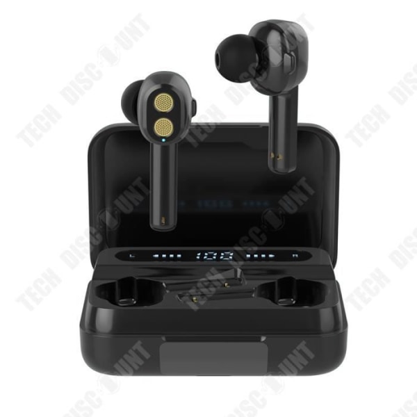 TD® trådlösa Bluetooth-hörlurar Bluetooth 5.0 Smart Digital Display Extra lång batteritid Laddningskraft