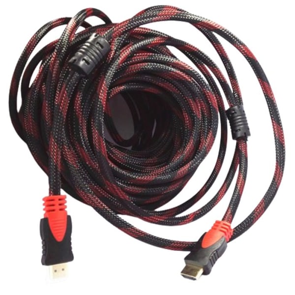 TD® HDMI-kabel på 20 meter TV-data HD-kabel 3D guldpladeret forbindelse 24K tilslutning til computer version 1.4 dedikeret TV-kabel