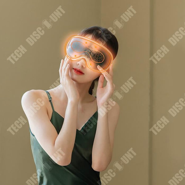 Uppladdningsbar 3D-uppvärmd ögonmassagemask Varmvärmande ögonmask för sömn kan lindra ögontrötthet