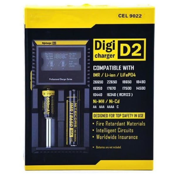 Batteriladdare - TD - D2 - Smart Digital - 2 batterier - High definition LCD