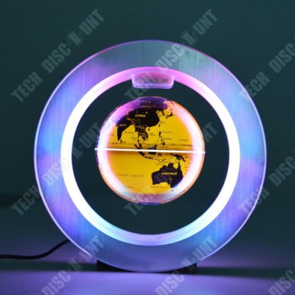 TD® Luminous world globe magnetisk barn vintage interaktiv fransk levitation led rymdboll 6 tums färglampa