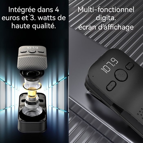 Bluetooth-högtalare - TD® - Bilhögtalare - 30h batteritid - 1000 mAh - Bluetooth 5.4