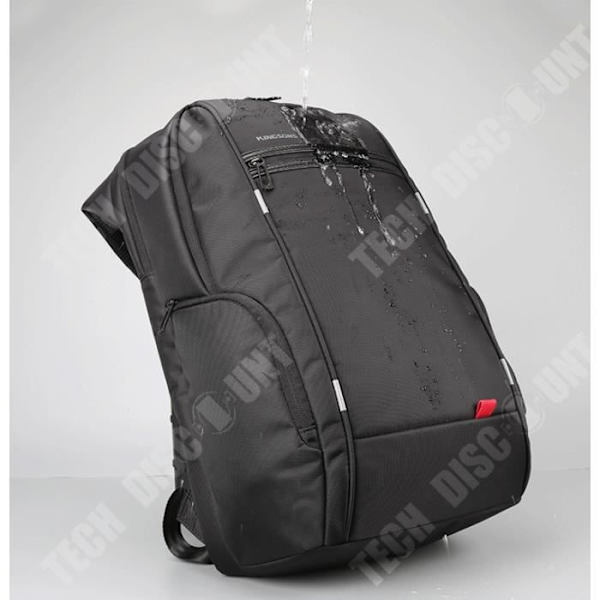 TD® Kingsons 15,6” luksusinen kannettavan reppu musta ulkoilmatyyli USB-lataus miehille
