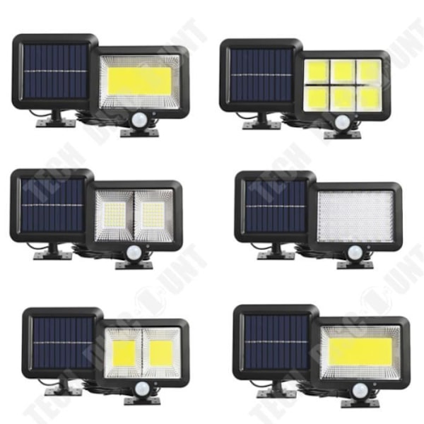 TD® 100 LED solcellelampe til udendørs havebelysning sikkerhed om natten vægdel solcellelampe