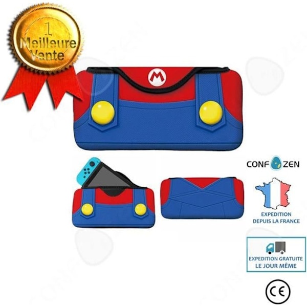 C® Super Mario Beskyttelseshus til Nintendo Switch Console - Rød