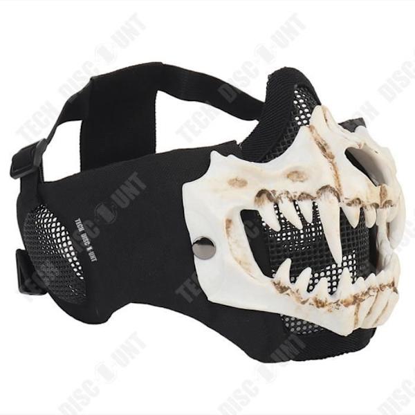 TD® Fang Mask, Hörselskydd, Utomhusriddräkt, Skelett, Funny Halloween Utrustning Set