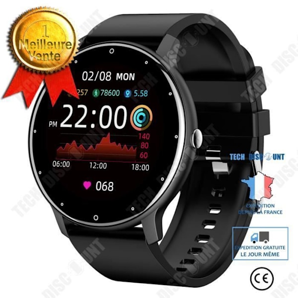 Smart Watch INN® 2 i 1 1,28 tum Smart klocka vattentät IP67 bluetooth ansluten klocka rörelsedetektionsklocka