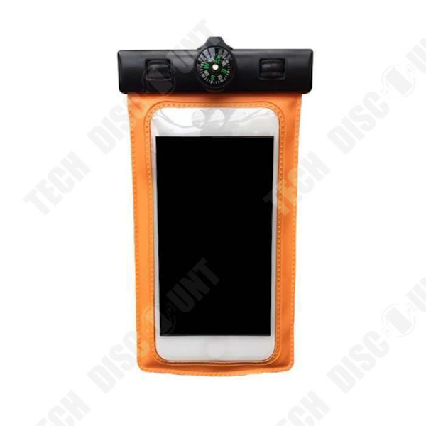 TD® Vandtæt dykker taske smartphone nøgle kort holde tør vand ideel til pool spa rem model vandtæt farve mønster orange