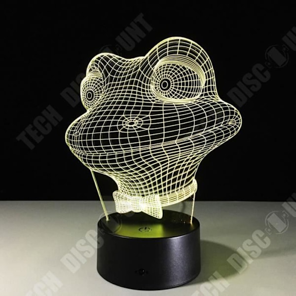 TD® Lampe 3D LED Optisk Nattlys Frøhoved 7 Skiftende Farver Dekoration / Værelse Kontor / ABS Akryl