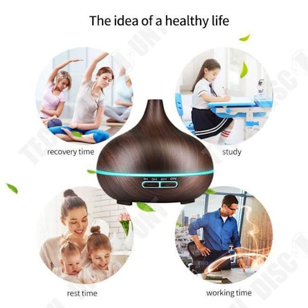 TD® Värillinen aromaterapia kone väri vaihtuva ilmanpuhdistin ultraääni USB kotikäyttöön hiljainen kaukosäätimellä varustettu kostutin