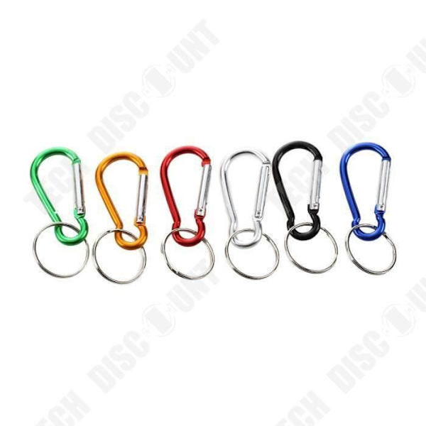 TD® 12 stykker Nøgleringe Farver assorterede Aluminium karabinhage