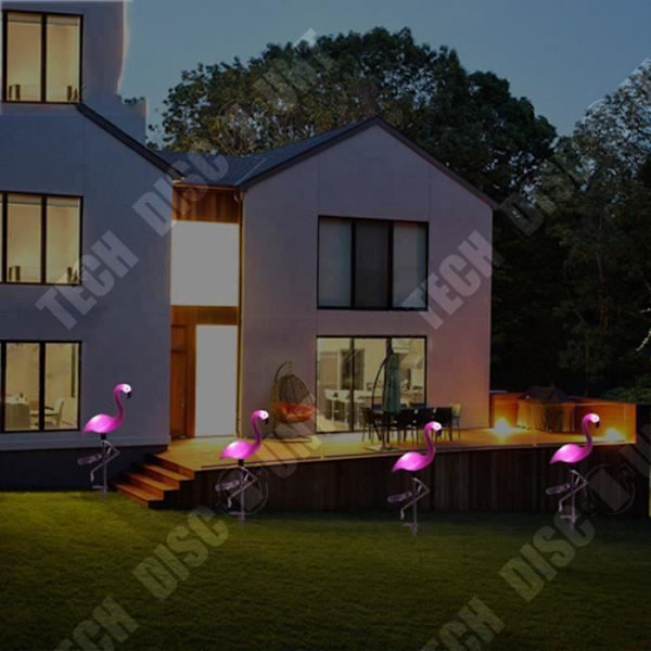 TD® 1 stycke LED Solar Flamingo Form Ljus LED-lykta Dekorativ Utomhus Trädgård Belysning Uteplats Gräsmatta Lampa