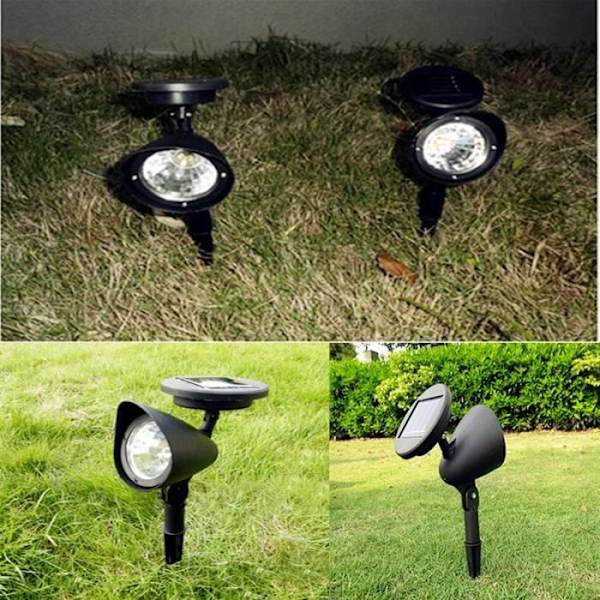 Solcellelampe til jorden - NEUFU - TD® 60mah - Hvid - LED - Solenergi - Have Vit