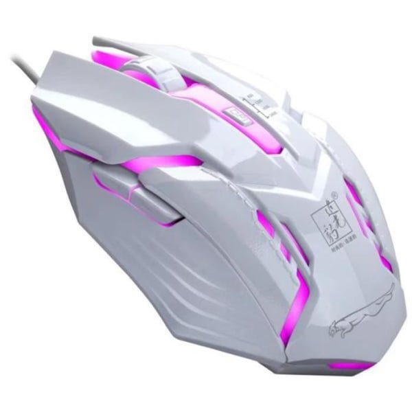 Siistit LED-taustavalot ergonomiset Pelinäppäimistö ja Hiirisarja (valkoinen)