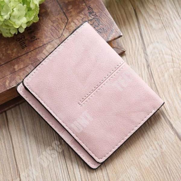 TD® PU Læder Pung Rosa Kvinder Retro Kortet Mappen Håndtaske Ton-i-Ton Sømme Diskrete og Raffinerede Chic