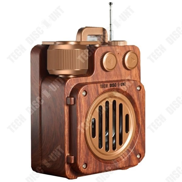 TD® Högkvalitativ radio trådlös Bluetooth-högtalare Amerikansk retrostil portabel mini utomhus skrivbord liten högtalare o