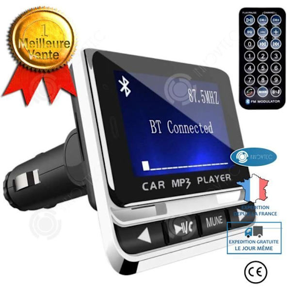 INN Auto MP3 Bluetooth-soitin FM12B suuri näyttö monikäyttökortti kaukosäädin Bluetooth-autolle