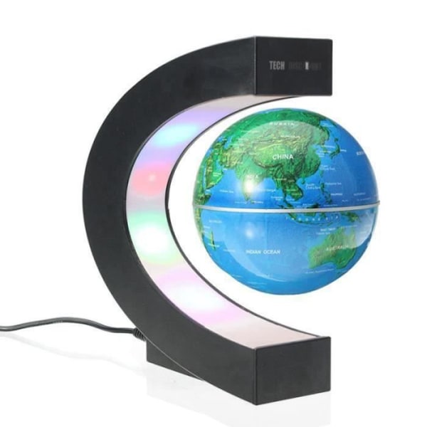 TD® Floating Earth Globe Ljusande Magnetisk Levitation Antigravitation Världskarta Inredning Trend Original One