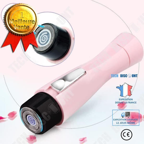 Elektrisk epilator - Tech Discount - Vandtæt IPX7 - Trådløs - Vaskbar hoved