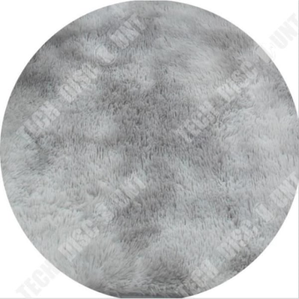 TD® GOGOLOVING Pyöreä Shaggy Matto 120 x 120cm Vaaleanharmaa