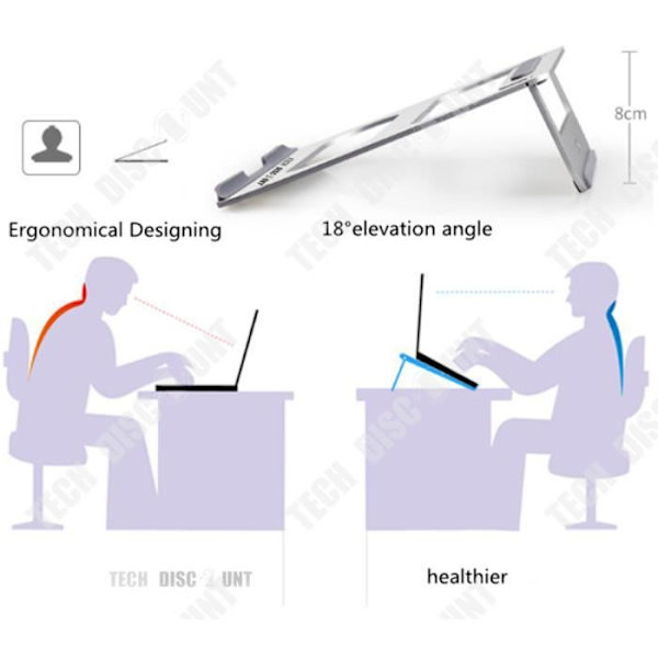 Køleunderlag - TD® - Foldbar - Skridsikker - Aluminium - 23x22,5x6,5CM