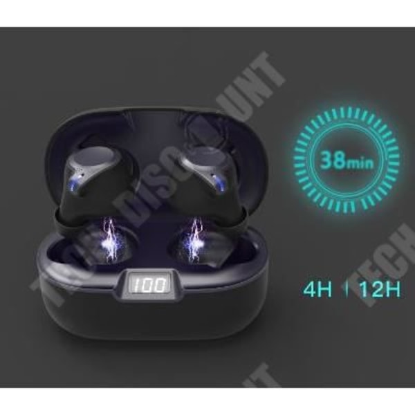 TD® Bluetooth 5.0 høretelefoner Trådløse digitale TWS høretelefoner
