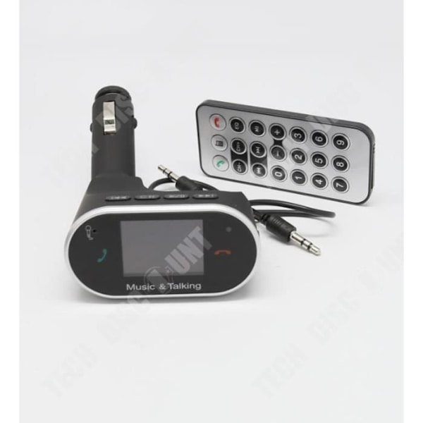 TD® LCD trådlös Bluetooth-bilsats MP3 FM-sändarmodulator Fjärrkontroll SD USB