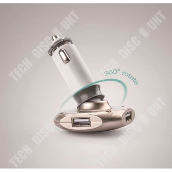 TD® Q7 Ny Bluetooth bil MP3 handsfree Bluetooth FM-sändare med dubbel USB billaddare 360 graders rotation