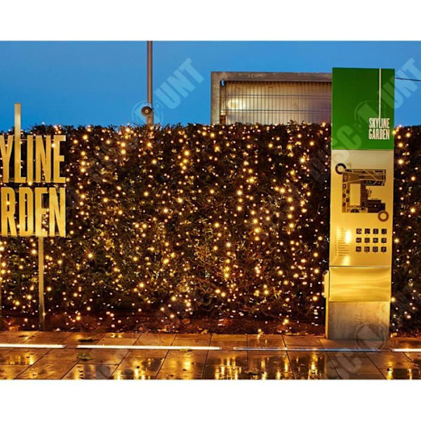 TD® USB Lyskæde LED, 20M 200 LEDs 8 tilstande med fjernbetjening, til have, jul, bryllup, fest (kold hvid, 2 stk).