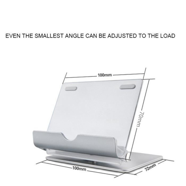 Support för surfplatta - TD® - Fällbar i aluminium - 4-12 tum - Smartphone/surfplatta - Grå