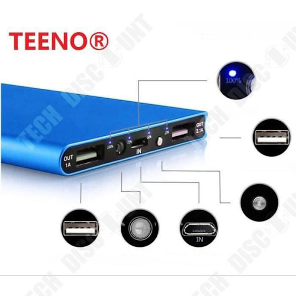 TD® 8000mAh mobil kraft Med LED-belysning Stor kapacitet