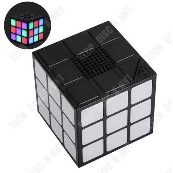 TD® LED BLUETOOTH Cube Light-högtalare Bärbar utomhushögtalare utrustad med Micro TF-kortplats FM TF-kompatibel