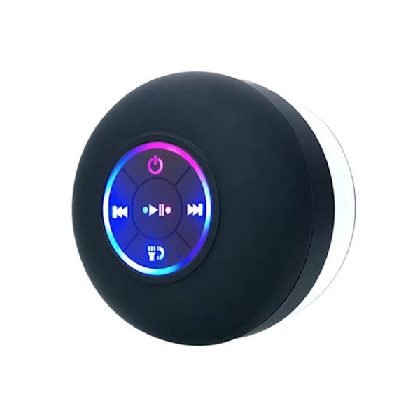 Bluetooth-kaiutin LUNAVO 3W Kylpyhuoneen vesi- ja LED-valo suuri imukuppi kannettava vedenkestävä Bluetooth-kaiutin