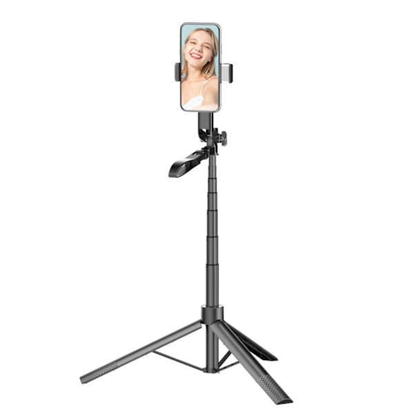 Selfie stik - Universal - 360° stabilisator - ABS plast - Indbygget LED lys