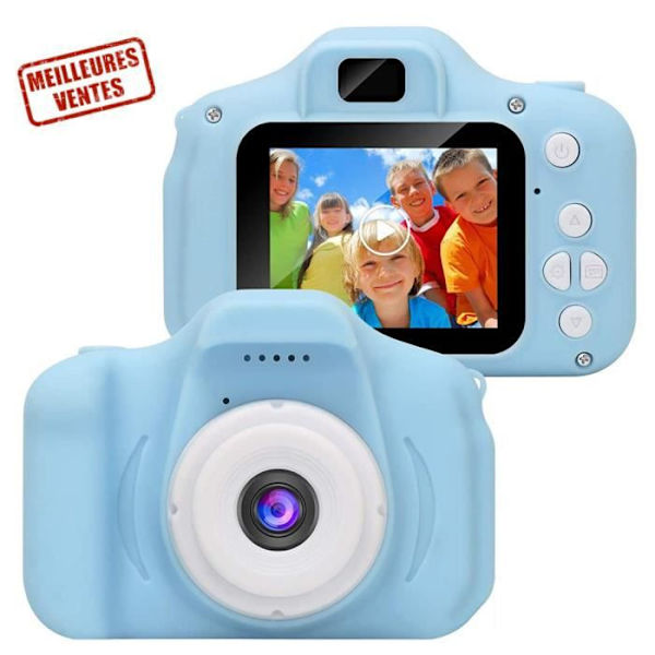 CONFO Digikamera Lapsille, ladattava 8MP kamera-Video Taltio+TF-kortti 16 Gt Lahjat Syntymäpäivä Joulu [Sininen] MC9553