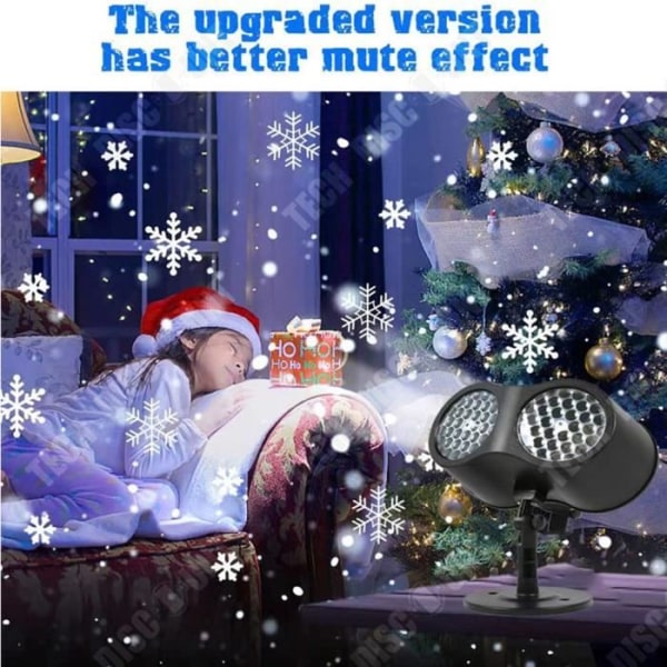TD® LED kikare snöflingaprojektorljus Vattentät fjärrkontroll Jul Blizzard Spotlight Utomhus inomhusdekoration