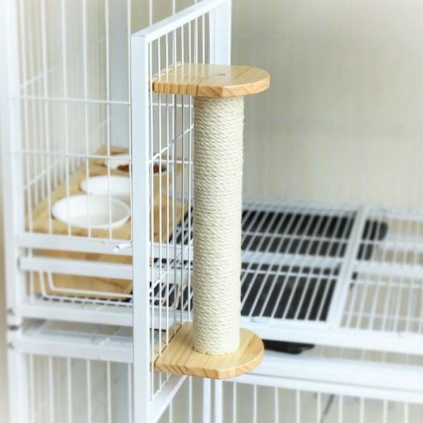 TD® Kissan puu beige luonnollisesta sisalista, lemmikki- ja eläintarvike, korkeus 35 cm x 6, puun väri