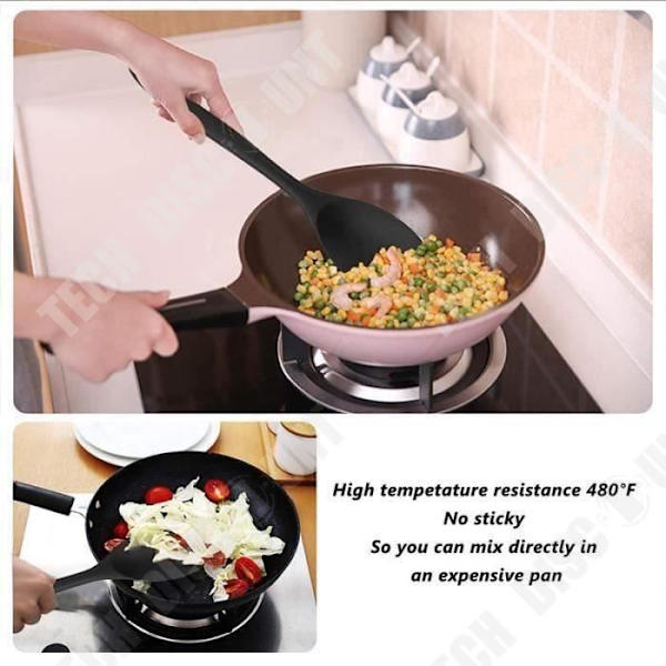 TD® Värmebeständig silikonmatlagningsredskap Non-stick matlagningsverktyg för kök 10 set