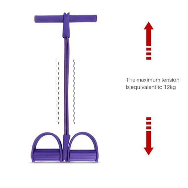 TD® Set med 4 multifunktionsmotståndsband för bentränare, yoga, fitness, fotpedal, sittande muskula