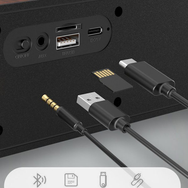 Bluetooth højtaler - INN - 2400mAh - Støjdæmpning - Understøttelse af TF/USB - 5W*2