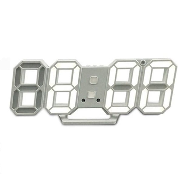 TD® LED-seinäkello 3D Moderni Design Digitaalinen kello | Herätyskello | Yövalo | Luova digitaalinen stereokello | violetti