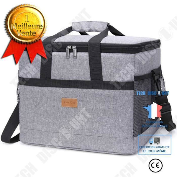 TD® Isoleret opbevaring fødevarer køletaske strand vandreture Portable 30L frokost strand picnic camping grill