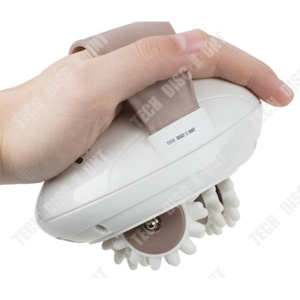 3D elektrisk massör - TD® - Amincissa - Anti-cellulite - Bärbar - Förbättrar blodcirkulationen vit + brun