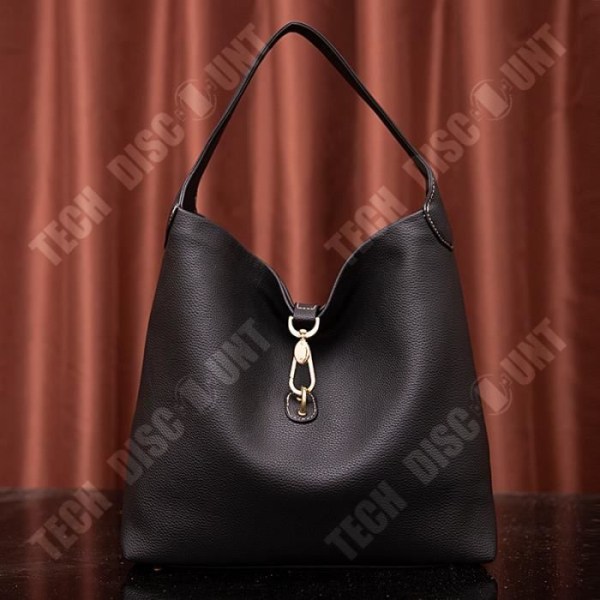 TD® Bärbar Retro Dumpling Ryggsäck Grain Pebble Pattern One Shoulder Underarm Väska Stor kapacitet PU-väska dam